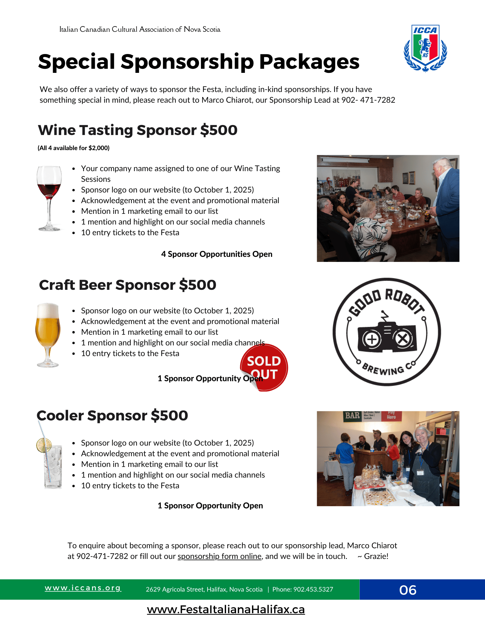 Festa 25 - Sponsors - Special-levels italian festival in halifax ns 2025
